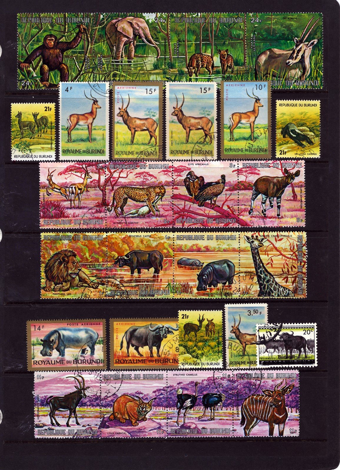 Burundi Attractive Used Stamp Collection on 13 Stock Sheets ZAYIX 0525L0016