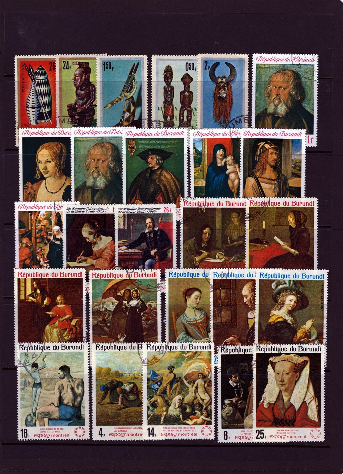 Burundi Attractive Used Stamp Collection on 13 Stock Sheets ZAYIX 0525L0016