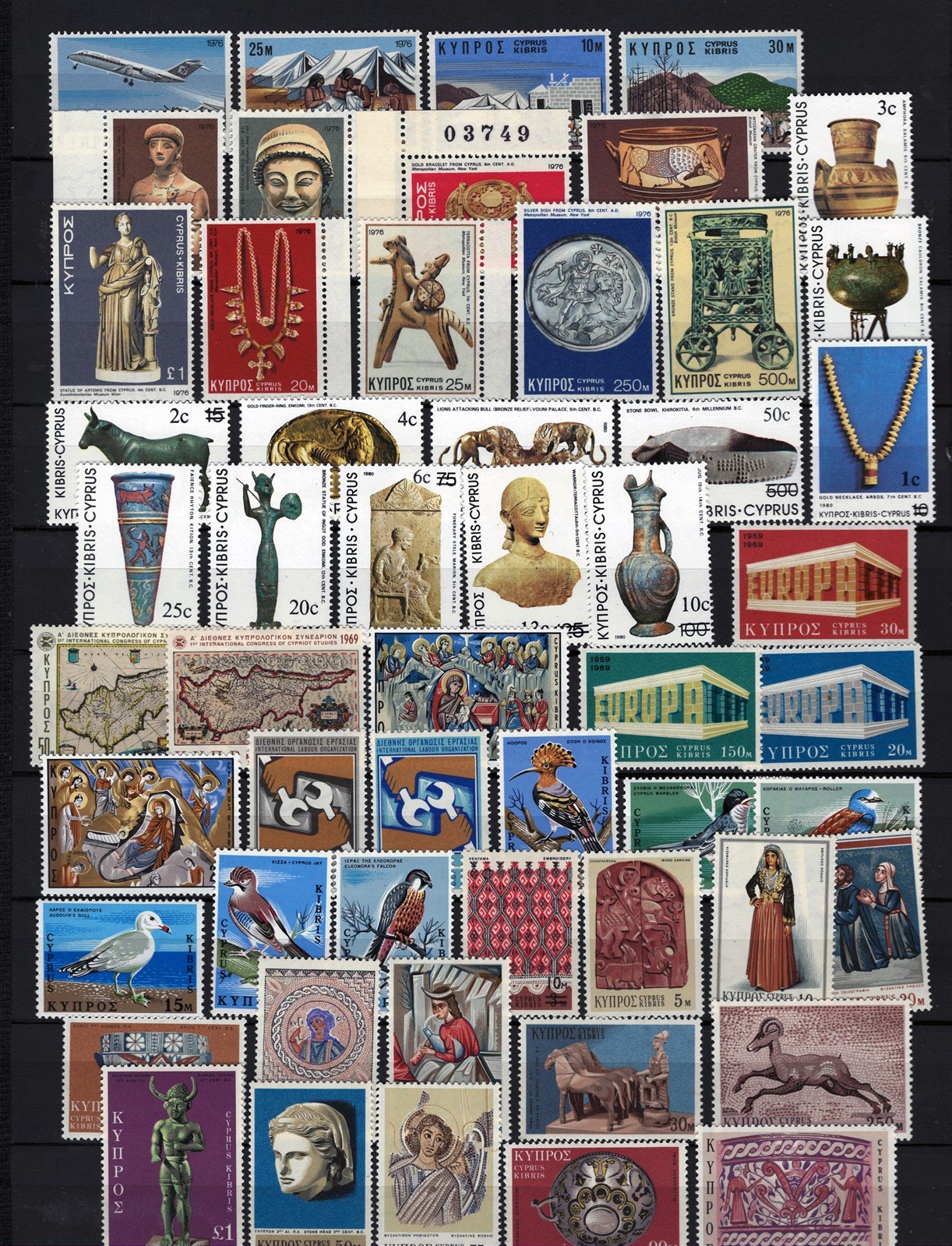 Cyprus Valuable MNH Stamp Collection on 9 Stock Sheets ZAYIX 0525L0017