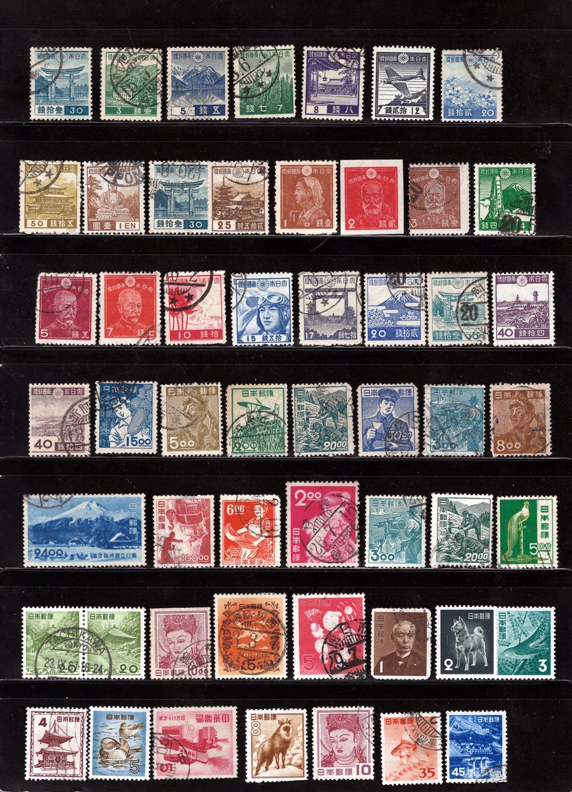 Japan Vintage Stamp Collection Mint & Used 185 Stamps ZAYIX 0525L0018