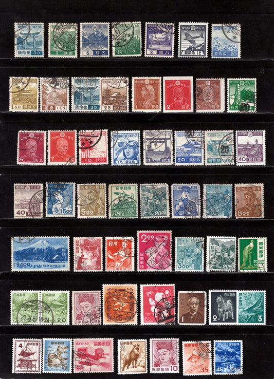 Japan Vintage Stamp Collection Mint & Used 185 Stamps ZAYIX 0525L0018