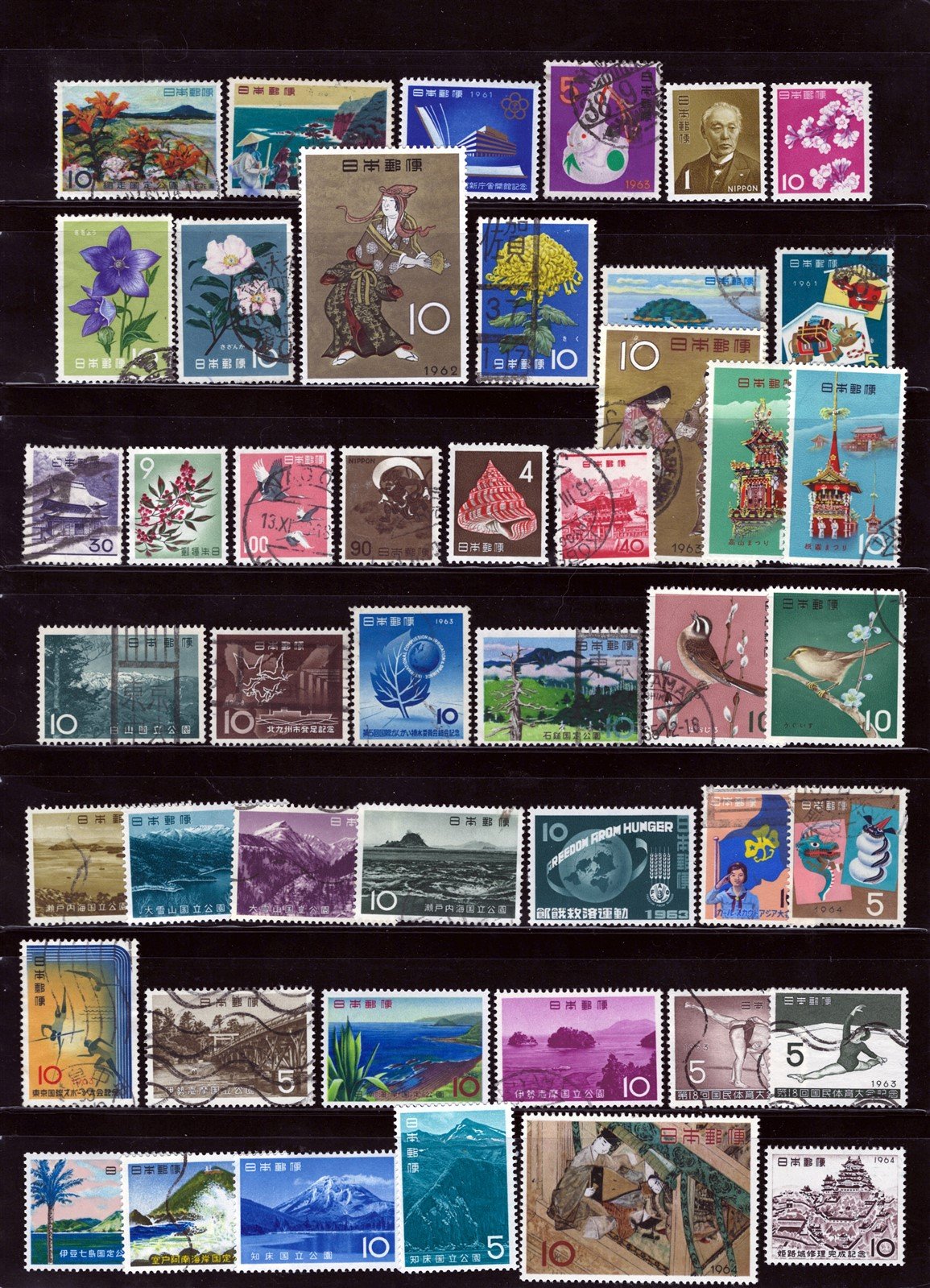 Japan Vintage Stamp Collection Mint & Used 185 Stamps ZAYIX 0525L0018