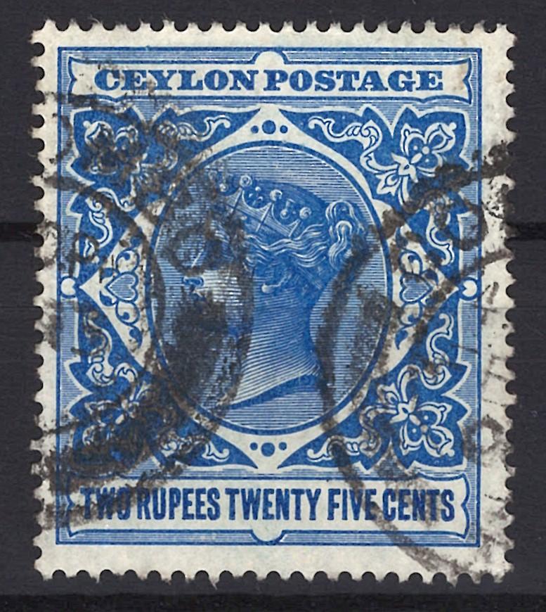 Ceylon 163 Used VF 2r/25c dull blue Victoria ZAYIX STAMP 0525S0078