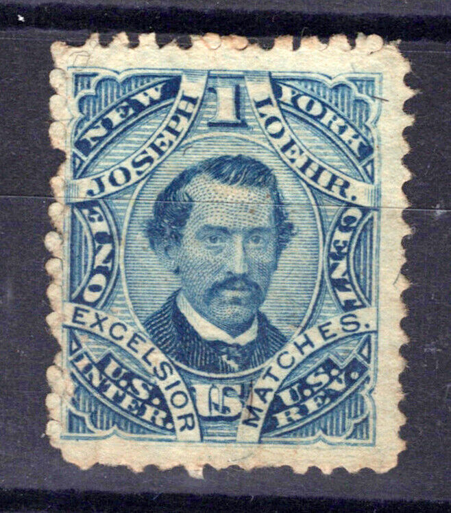 US Revenue Match Stamps RO128b FVF Joseph Loehr ZAYIX 0924MAR129