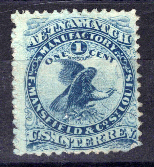 US Revenue Match Stamps RO130b FVF F. Mansfield & Co. ZAYIX 0924MAR130