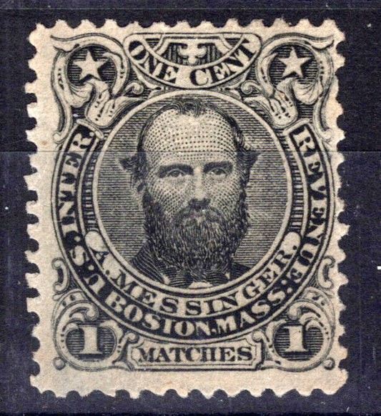 US Revenue Match Stamps RO133d FVF sound A. Messinger ZAYIX 0924MAR132