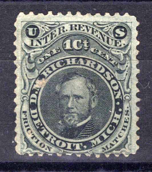 US Revenue Match Stamps RO155a F sound, DM Richardson ZAYIX 0924MAR137