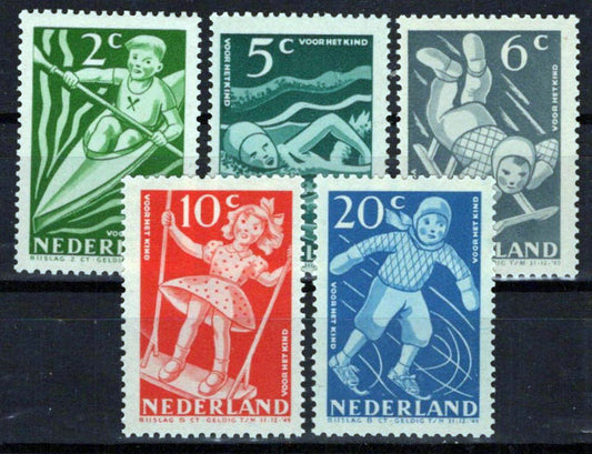 Netherlands B189-B193 MNH Semi-Postal Youth Sports Zayix Stamps 0225S0248M
