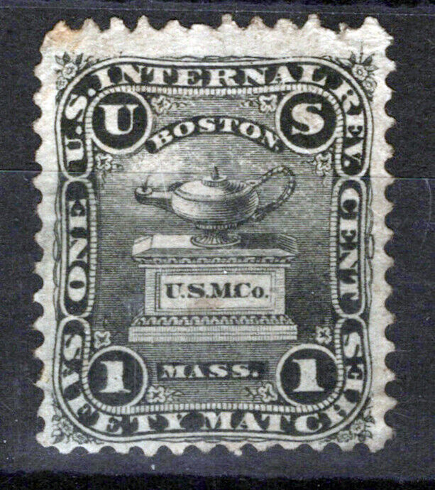 US Revenue Match Stamps RO180a FVF sound, U.S.M. Co. ZAYIX 0924MAR147