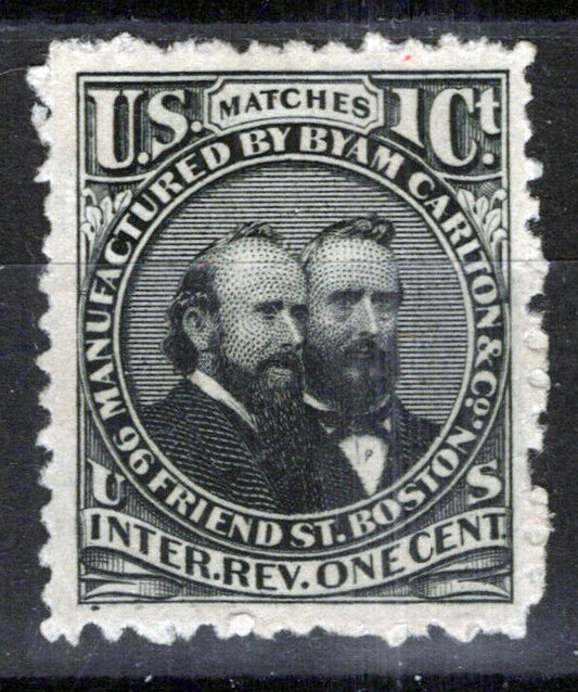 US Revenue Match Stamps RO49d VF, sound, Byam, Carlton & Co. ZAYIX 0924MAR114