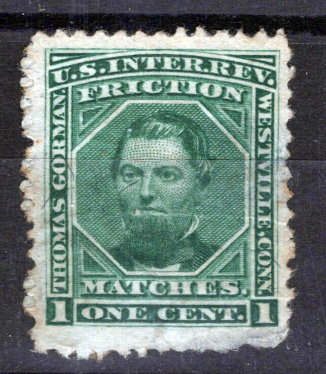 US Revenue Match Stamps RO99b VF, lg. thins, Thomas Gorman ZAYIX 0924MAR121