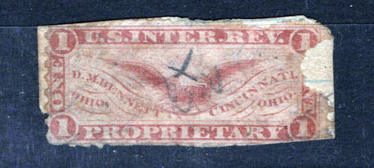 US Revenue Medicine Stamps RS30a on paper, DM Bennett ZAYIX 0924MAR150
