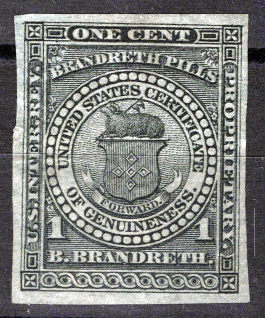 US Revenue Medicine Stamps RS33a VF/XF sound, B Brandreth ZAYIX 0924MAR151