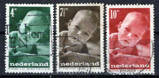 Netherlands B181-B183 Used Semi-Postal Child Welfare Zayix Stamps 0225S0253