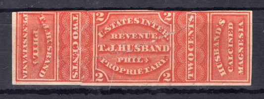 US Revenue Stamp Medicine RS140b TJ Husband expertly repaired ZAYIX 1024MAR008