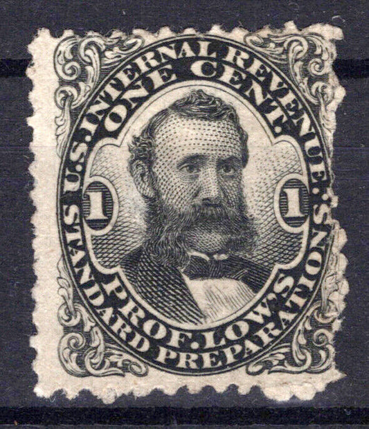 US Revenue Stamp Medicine RS166d sound, Prof. Low's Standard ZAYIX 1024MAR009