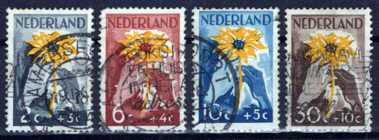 Netherlands B199-B202 Used Semi-Postal Flowers Hands Zayix Stamps 0225S0244
