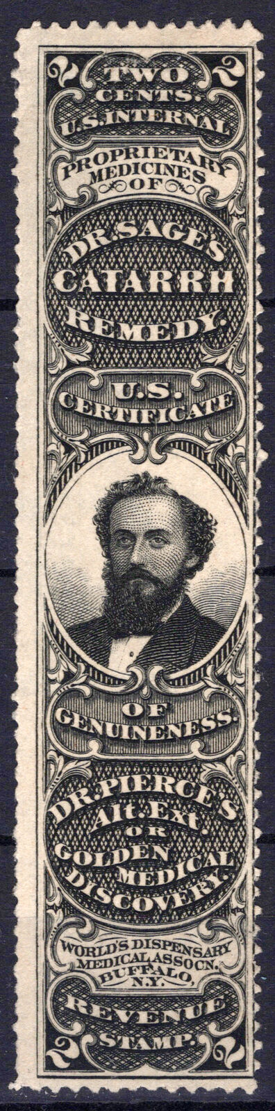 US Revenue Stamp Medicine RS273d SOUND, World's Dispensary ZAYIX 1024MAR010