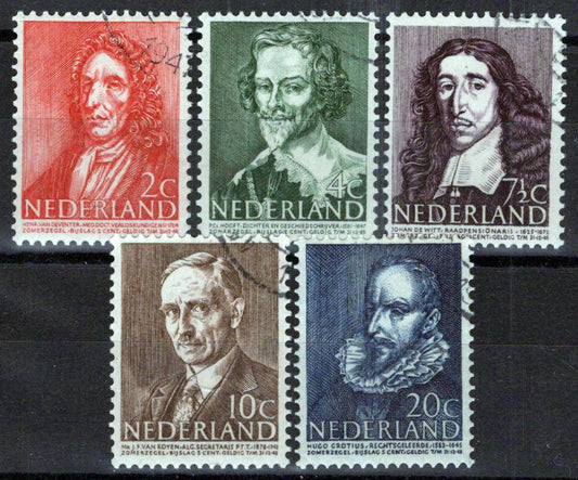 Netherlands B175-B179 CTO Semi-Postal Historical Figures Zayix Stamps 0225S0255M