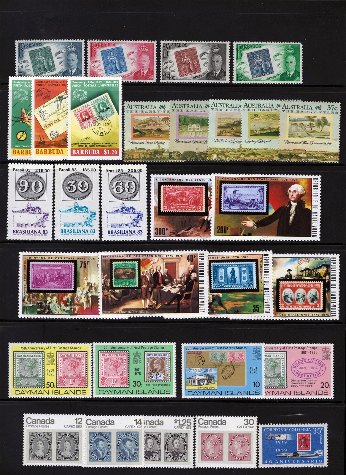 Stamps on Stamps MNH Topical Stamp Collection 6 Pages ZAYIX 0525L0024