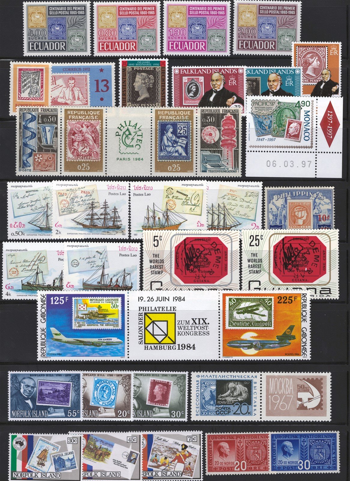 Stamps on Stamps MNH Topical Stamp Collection 3 Pages ZAYIX 0525L0025
