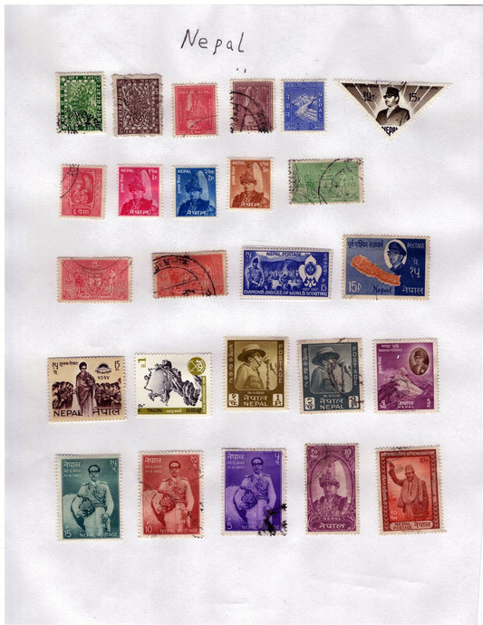 Nepal Small Mint & Used Stamp Collection 2Pages ZAYIX 0525L0026