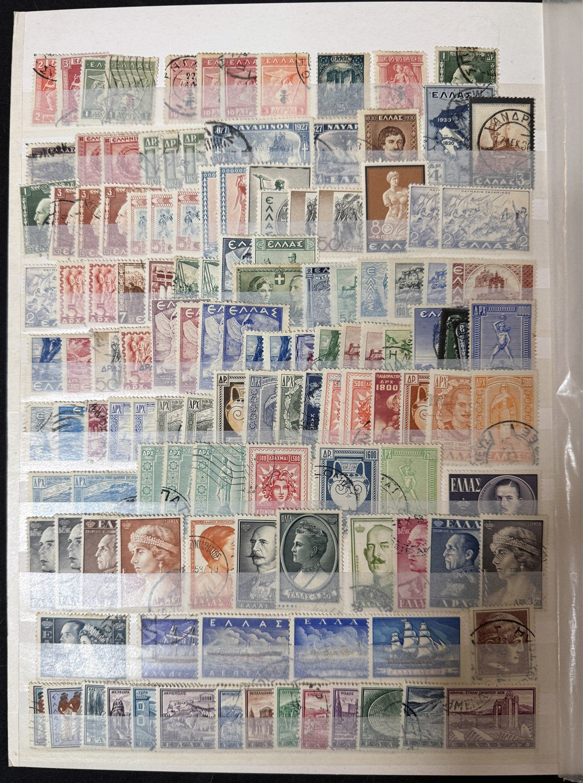 Greece Mint & Used Stamp Collection Packed on 4 Pages ZAYIX 0525L0028
