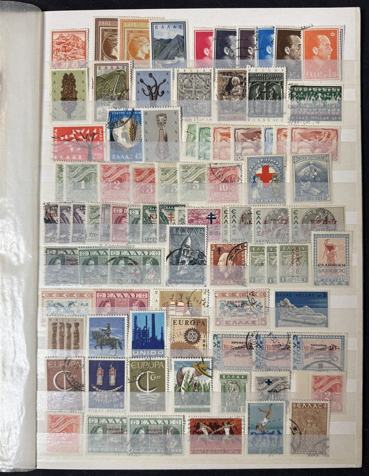 Greece Mint & Used Stamp Collection Packed on 4 Pages ZAYIX 0525L0028