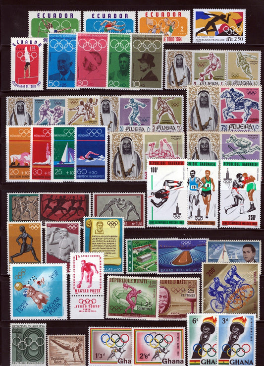 Summer Olympic Games MNH Topical Stamp Collection on 4 Pages ZAYIX 0525L0030