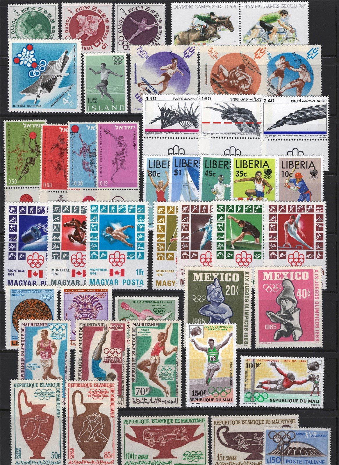 Summer Olympic Games MNH Topical Stamp Collection on 4 Pages ZAYIX 0525L0030