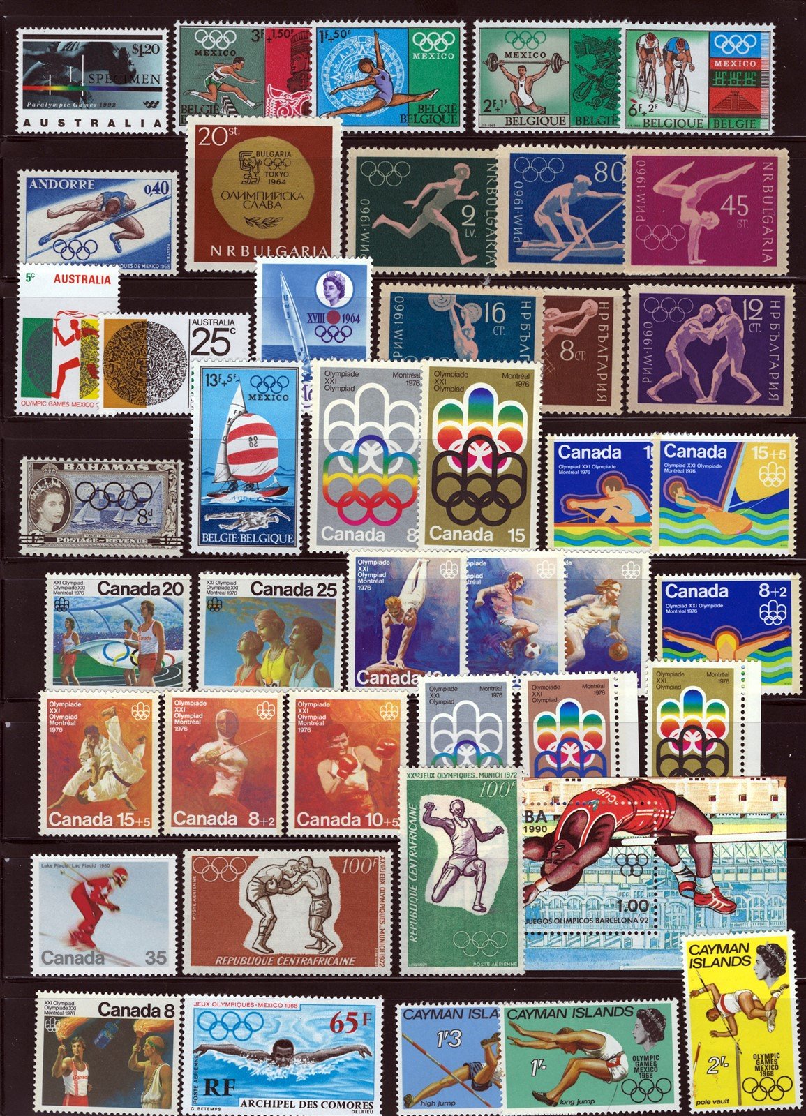 Summer Olympic Games MNH Topical Stamp Collection on 4 Pages ZAYIX 0525L0030