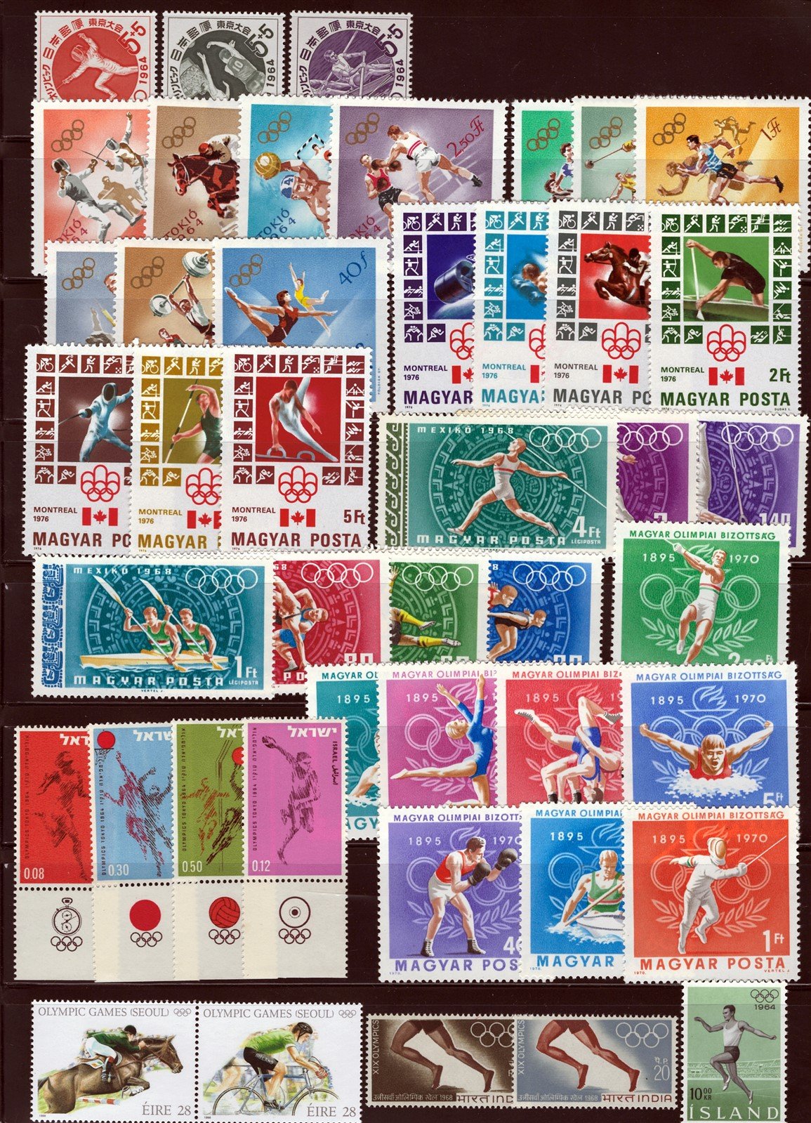 Summer Olympic Games MNH Topical Stamp Collection on 6 Pages ZAYIX 0525L0031