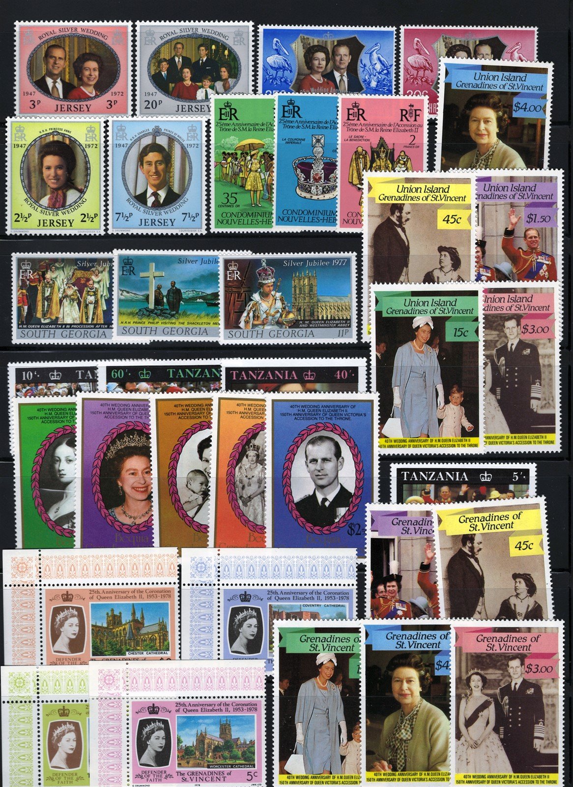 Queen Elizabeth II & Queen Mother MNH Topical Stamp Collection ZAYIX 0525L0034