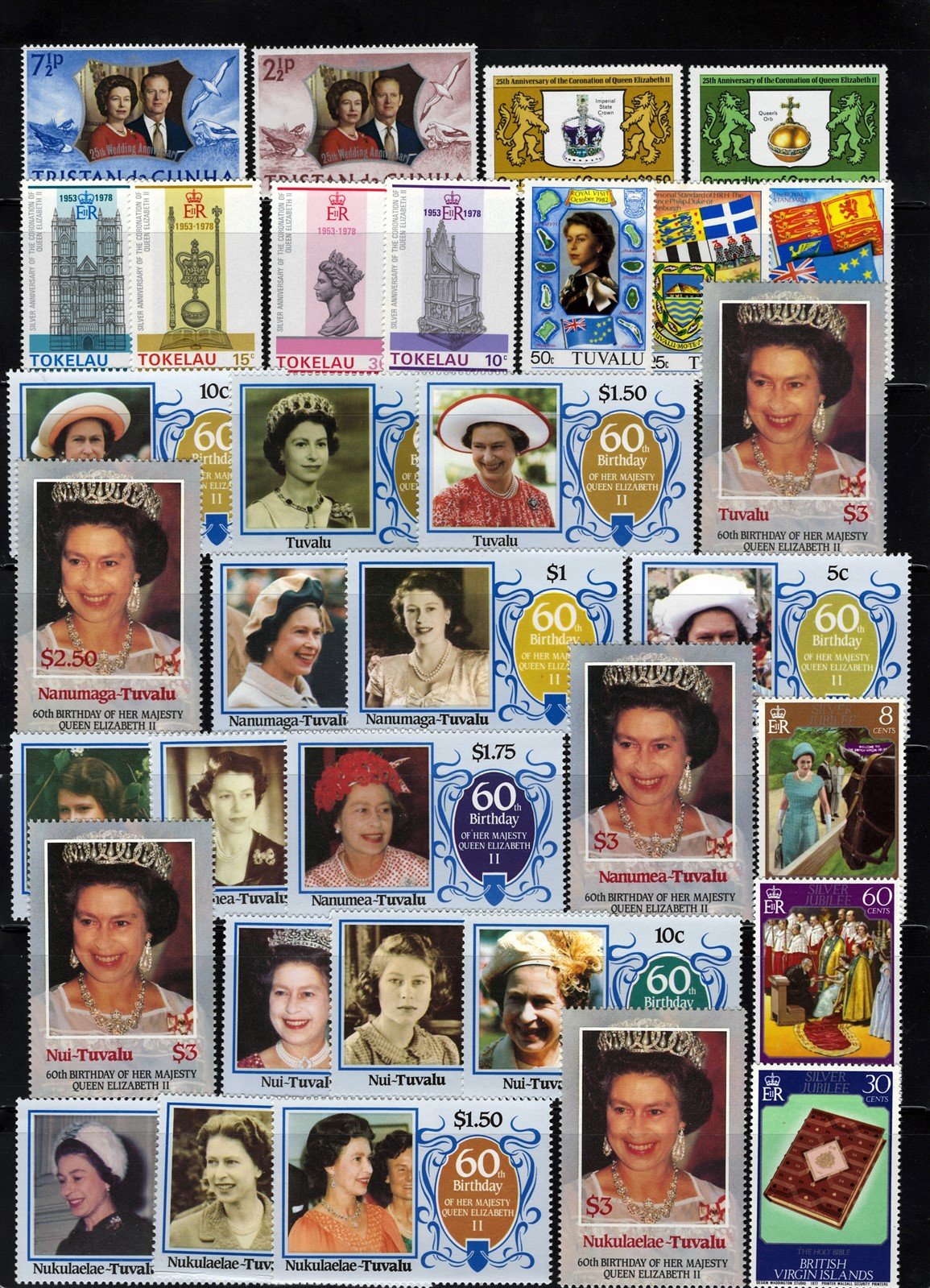 Queen Elizabeth II & Queen Mother MNH Topical Stamp Collection ZAYIX 0525L0034