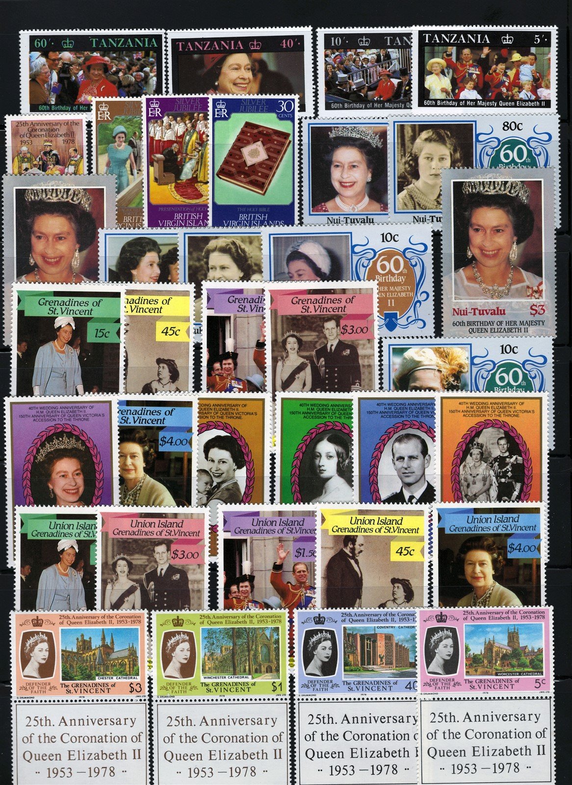 Queen Elizabeth II & Royalty MNH Topical Stamp Collection ZAYIX 0525L0035