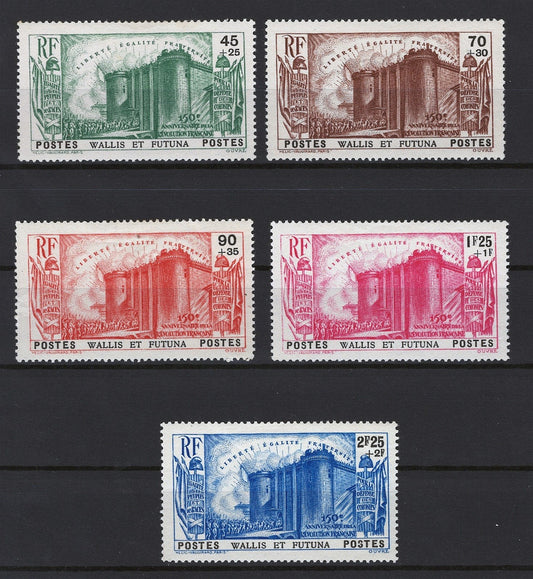 Wallis & Futuna Islands B1-B5 MH VF French Revolution ZAYIX STAMPS 0525S0163