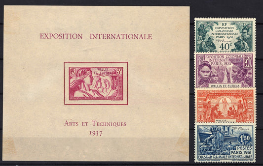 Wallis & Futuna Islands 85-89 MNH VF Colonial Exposition ZAYIX STAMPS 0525S0164