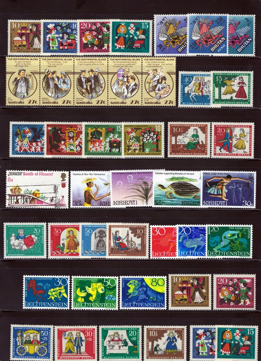 Fairy Tales, Legends & Folklore Mint Stamps Collection, 2 pages ZAYIX 0525L0039