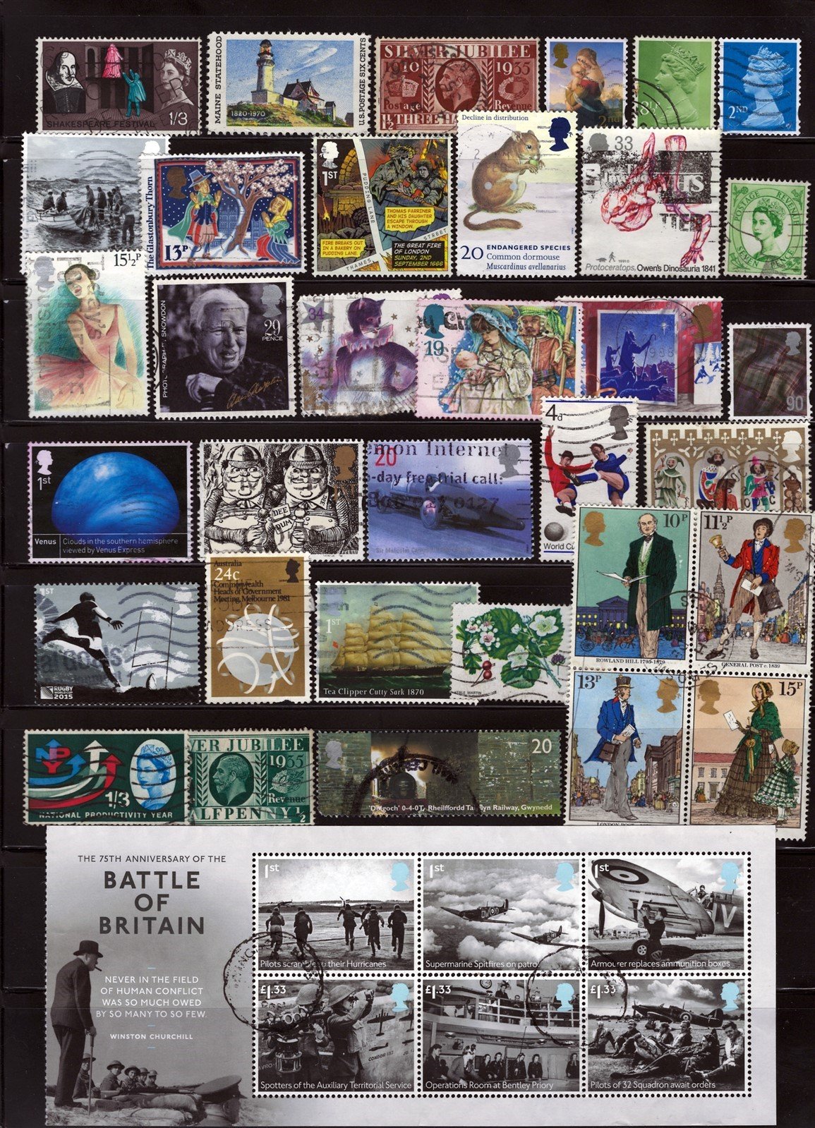 Great Britain Modern Used Stamp & Block Collection, 10 pages ZAYIX 0525L0040