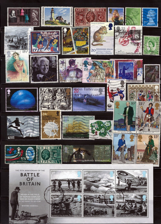 Great Britain Modern Used Stamp & Block Collection, 10 pages ZAYIX 0525L0040