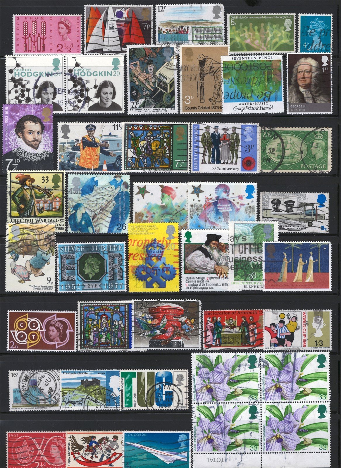 Great Britain Modern Used Stamp & Block Collection, 10 pages ZAYIX 0525L0040
