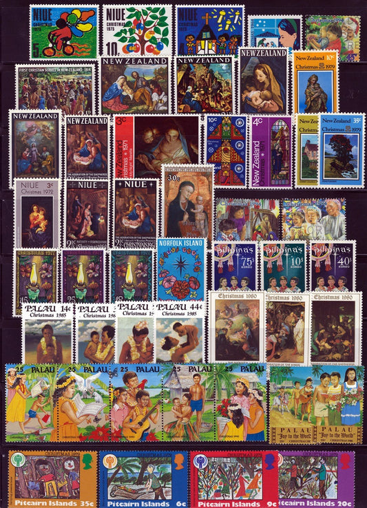 Christmas, Nativity, Madonna & Child Stamp Collection, 4 pages ZAYIX 0525L0043