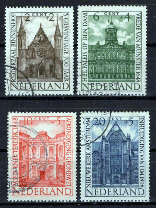 Netherlands B185-B188 Used Semi-Postal Architecture Zayix Stamps 0225S0250M
