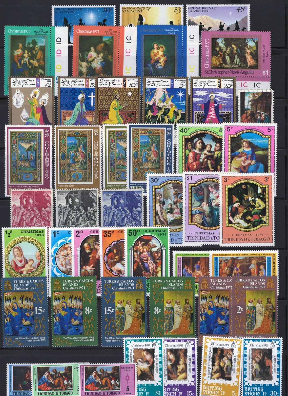 Christmas, Nativity, Madonna & Child Stamp Collection, 2 pages ZAYIX 0525L0045