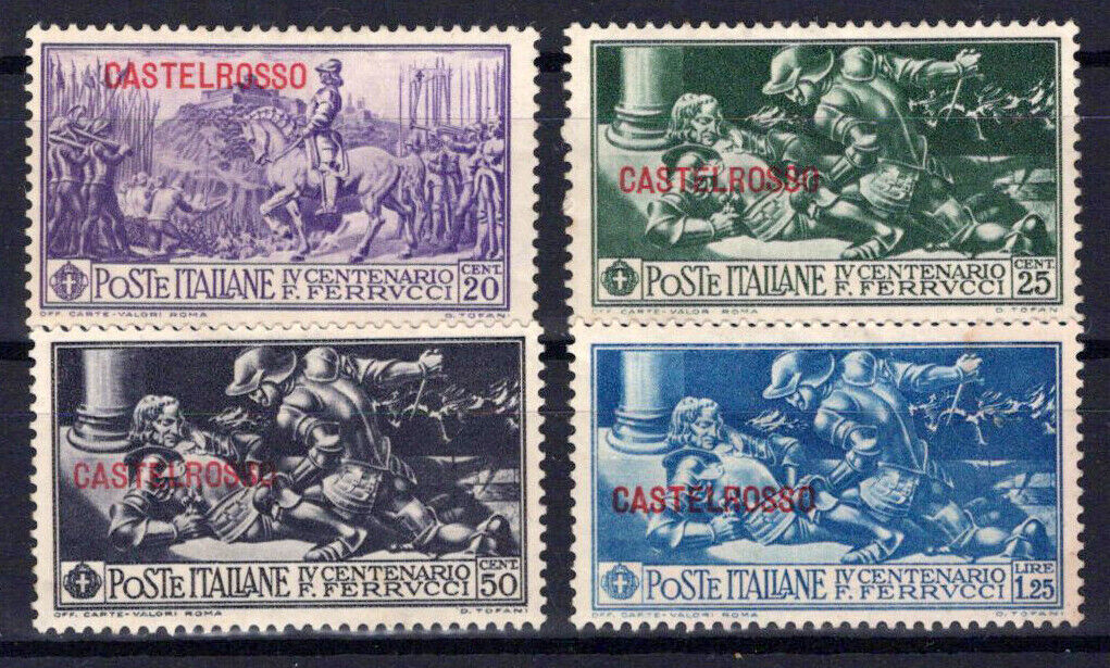 Castellorizo 75-78 MH Ferucci Issue overprinted Italy Wmk Crowns ZAYIX 0324S0008