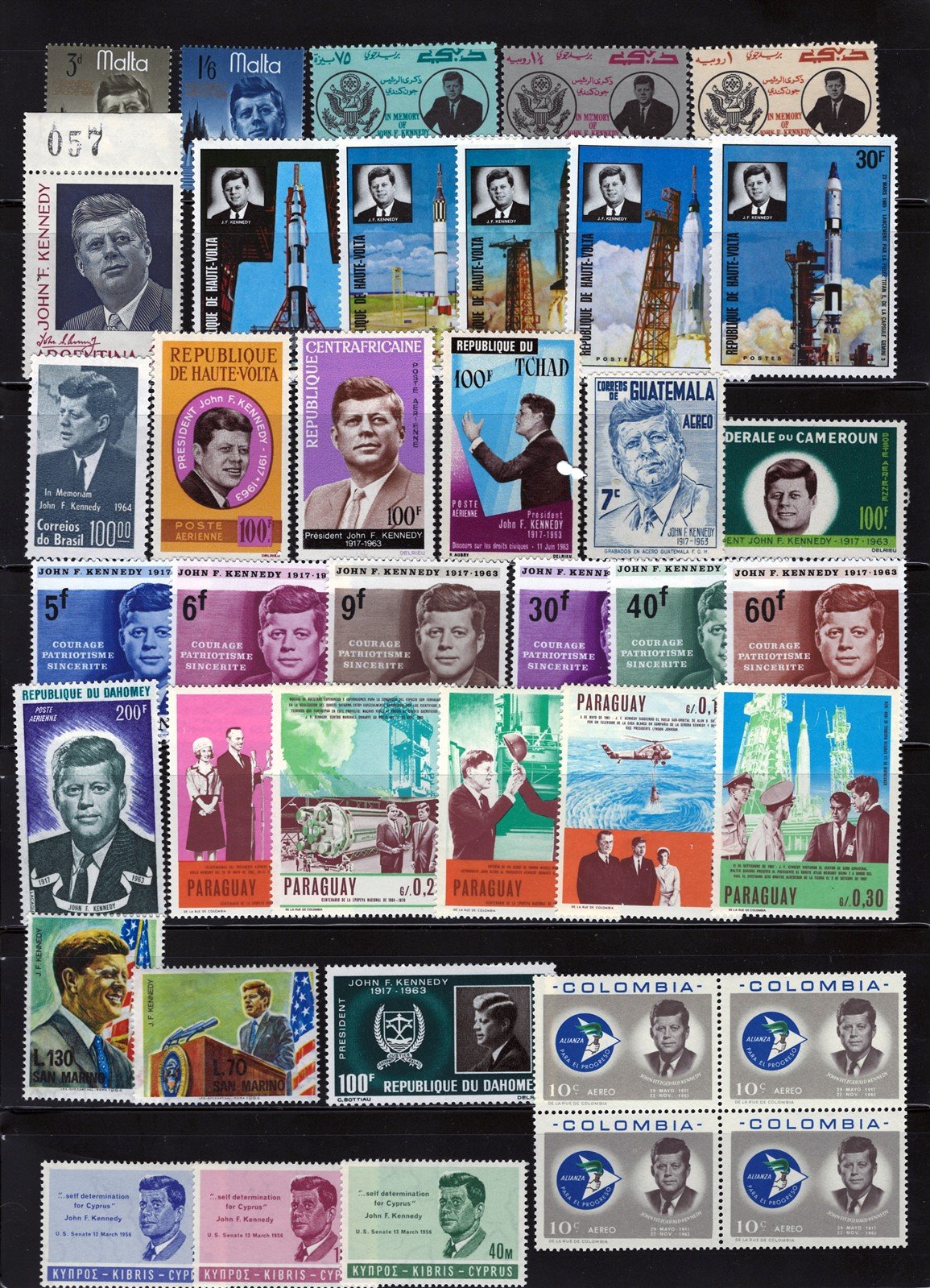 John F Kennedy JFK Mint Topical Stamp Collection 4 pages ZAYIX 0625L0001