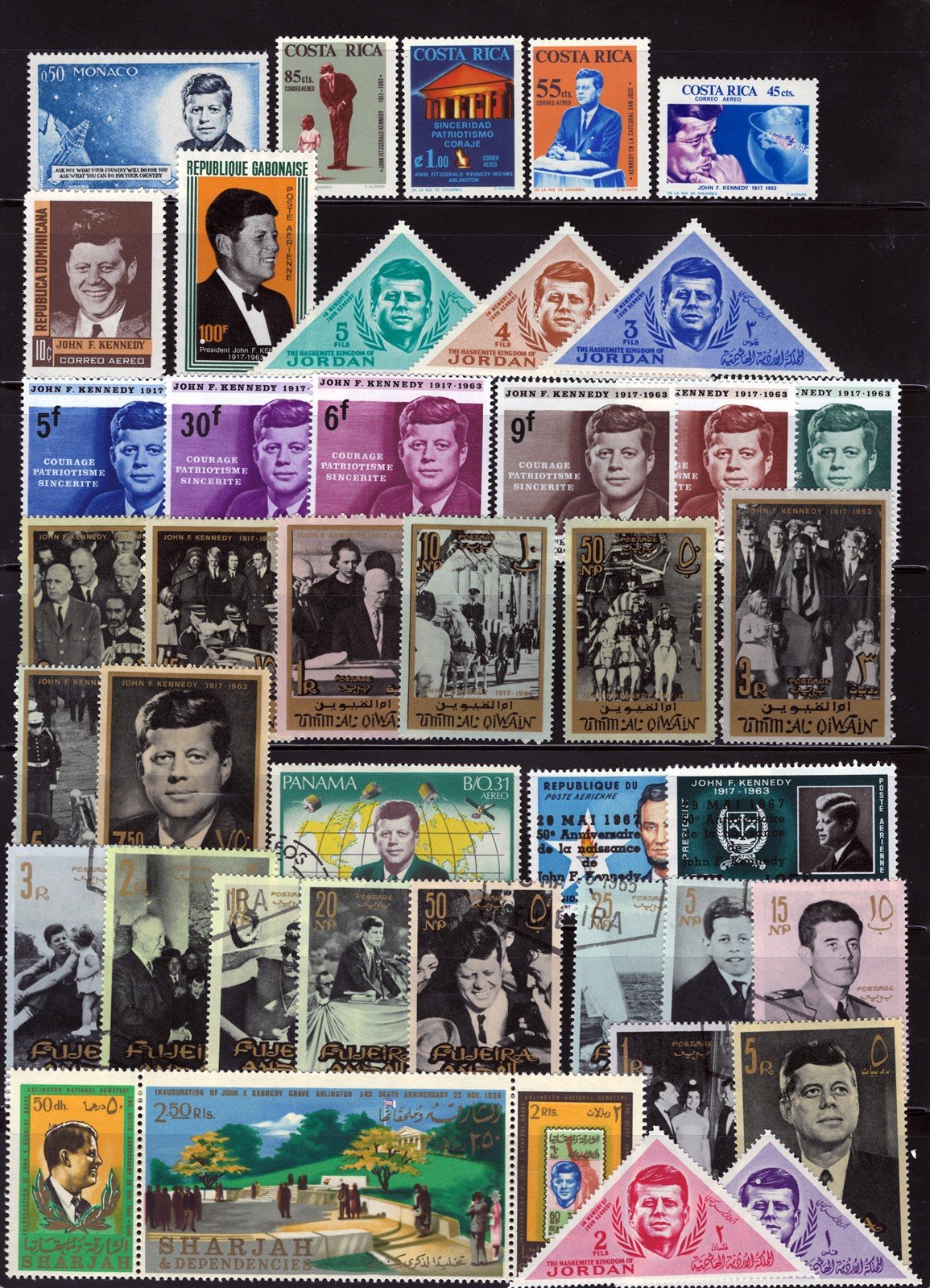 John F Kennedy JFK Mint Topical Stamp Collection 4 pages ZAYIX 0625L0001