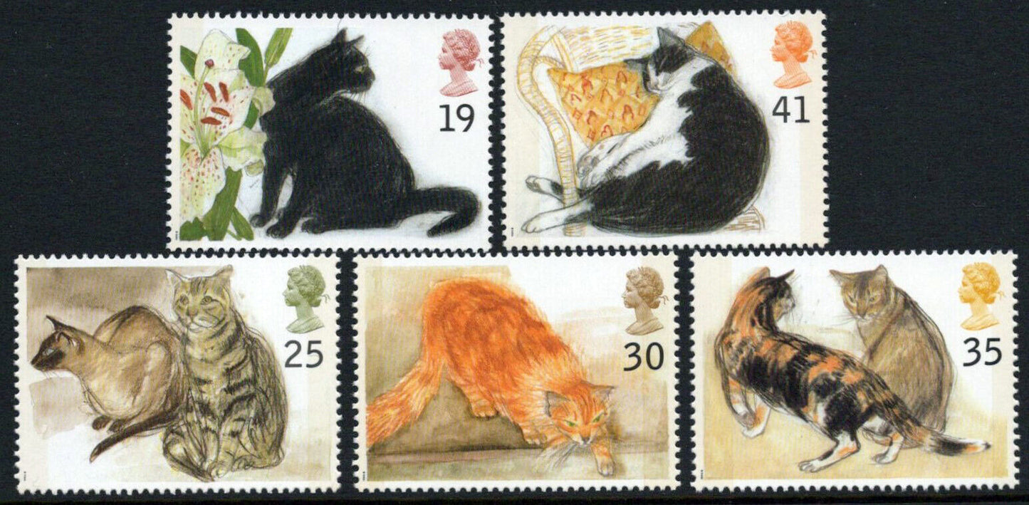 Great Britain 1586-1590 MNH Domestic Cats Presentation Pack ZAYIX 0324L0103