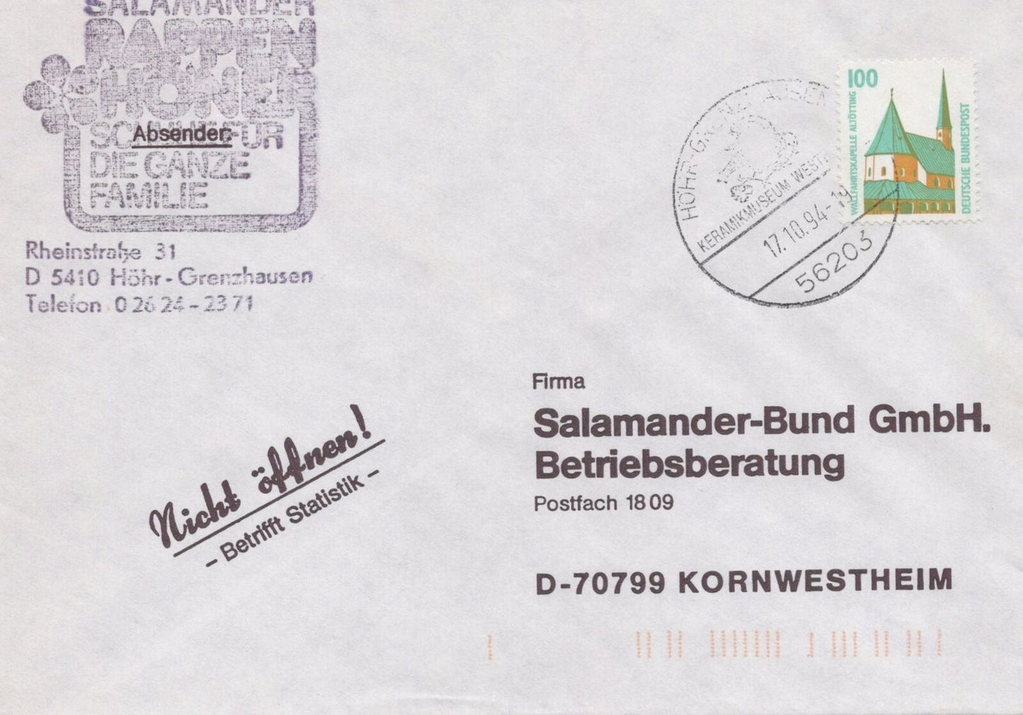 TEN COVERS GERMANY COLLECTION Slogans Advertising Commercial ZAYIX 0524M0136