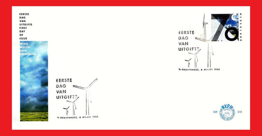 ZAYIX - 1986 Netherlands 678 / mi 1287 FDC - Windmill Test Station Inauguration